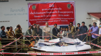  Luang Prabang Province Destroys Over 35,900 Drug Tablets